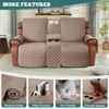 Ruaozz Waterproof Loveseat Recliner Cover with Console Non-Slip Reclining Couch