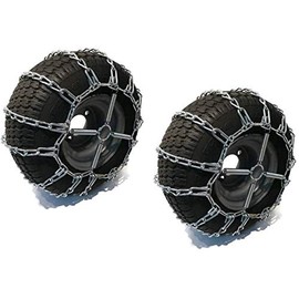 The ROP Shop | Pair of 2 Link Tire Chains & Tensioners 13x5x6 for Snow Blowers, Lawn & Garden Tractors, Mowers & Riders, UTV, ATV, 4-Wheelers, Utility Vehicles