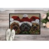 Caroline's Treasures PPP3251MAT Cairn Terrier Christmas Ceaser and Co Doormat