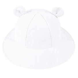 Durio Unisex Baby Toddler Sun Hat Cap Fishing Hat Beach Hat Children Baby Girls Boys Summer Hat UV Protection UPF 50+, White