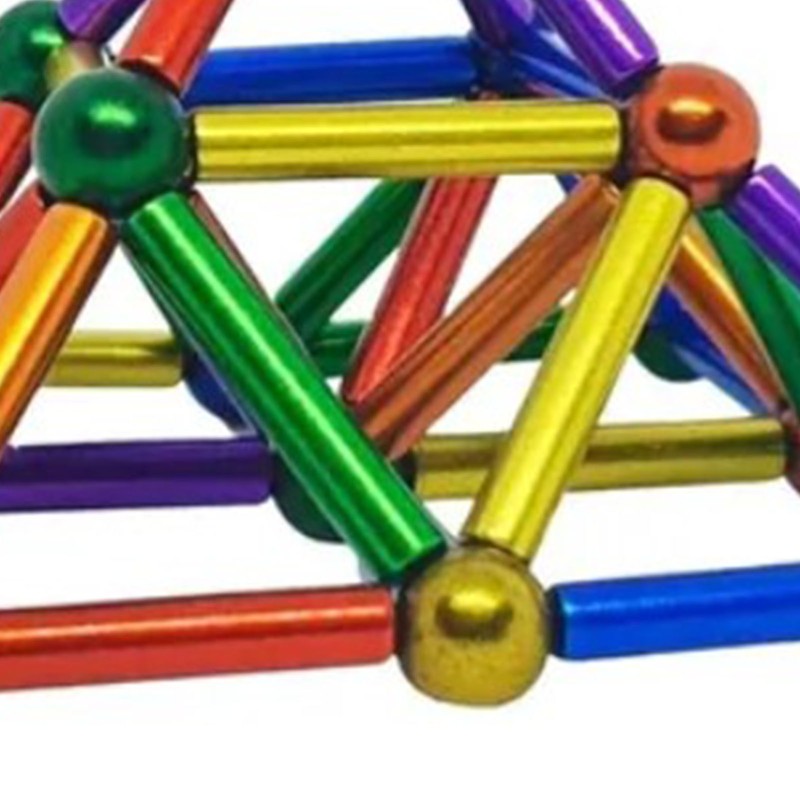 63pcs Magnetic Building Sticks Blocks Toys with Iron Box Exercise