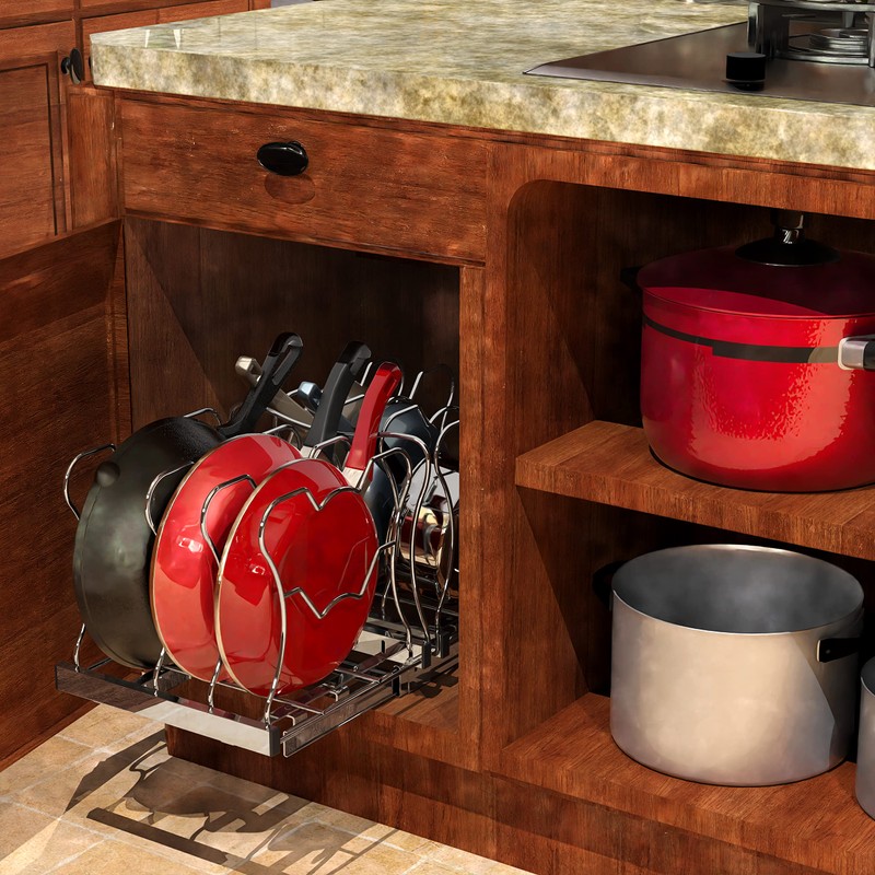 Simple Houseware Organizer Pull Out Under Cabinet Sliding Shelf for