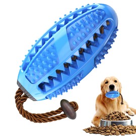 Hund Zahnbürsten Stick Ball für Hunde Welpen Zahnpflege,Blau Naturkautschuck Hundespielzeug Hundeball Zahnreinigungsspielzeug Kauspielzeug Leckerli Spender zum Kauen Befüllen Futter Hundebeschäftigung
