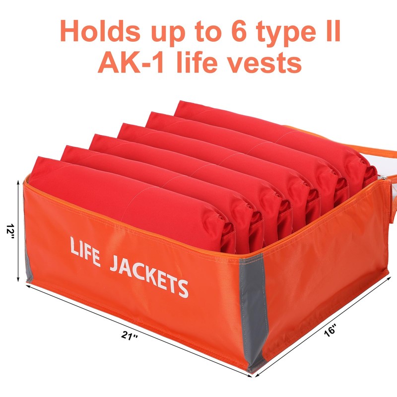 Dansydaisy 2 Pcs Life Jacket Storage Bag Heavy Duty 6