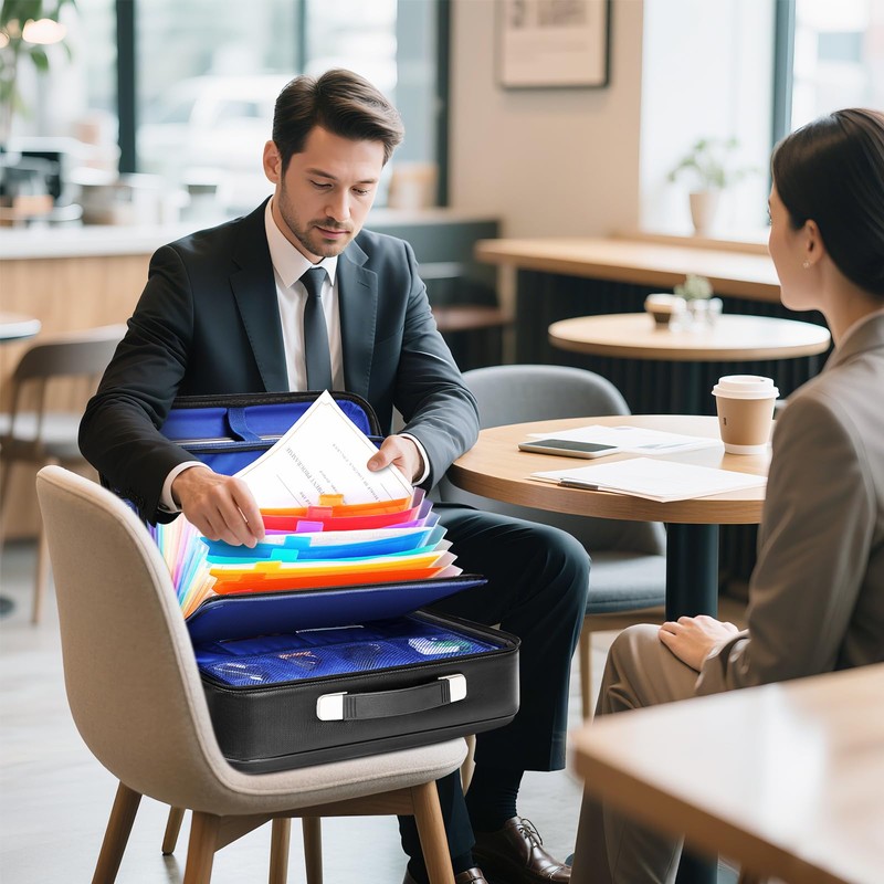 DEEGO Fireproof Document Box Hard Case, Waterproof Fire Proof Safe