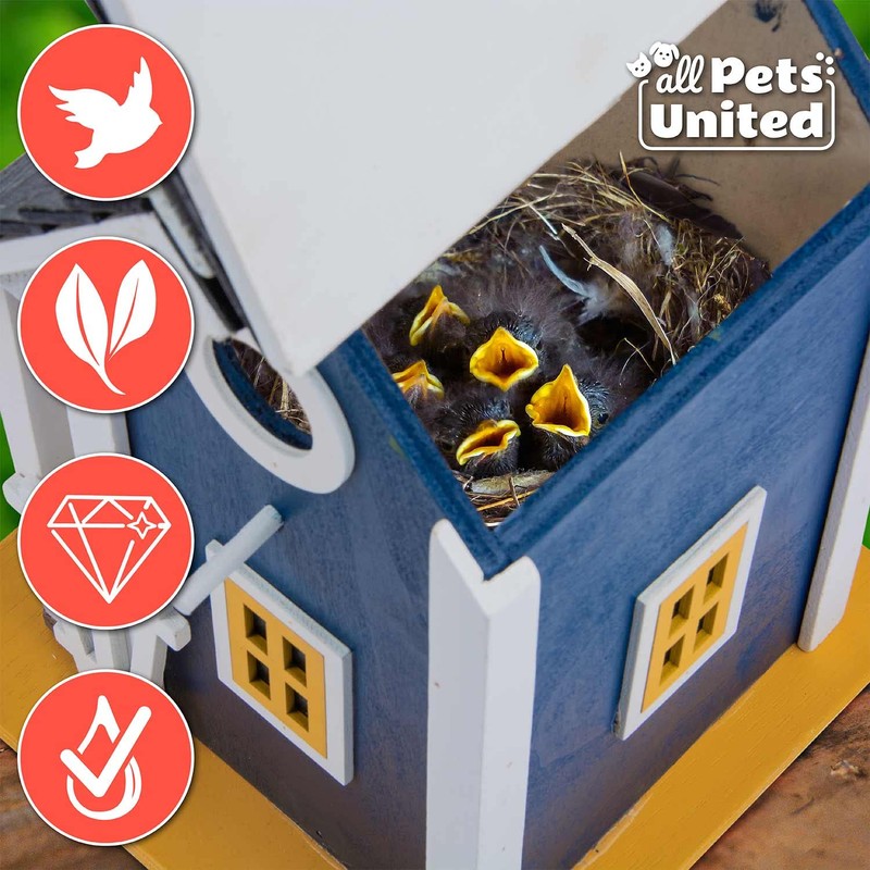 all Pets United® Birdhouse Nesting Place Bird House Villa Made