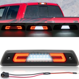 NJSBYL F150 LED 3rd Brake Light for 2009 2010 2011 2012 2013 2014 F0rd F150 SVT Raptor Smoked Lens Third High Mount Stop Brake Lamps White LED Rear Cab Center Roof Cargo Lights with Seal Foam Gaskets