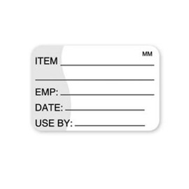 Daymark Food Rotation Label USE by, Item, EMP, Date 111221 25mm x 38mm 1000 Labels per roll, Food Safety Label