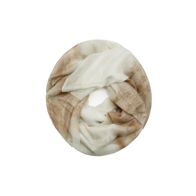 Gloop Women's Scarf Light Loop Tube Scarf Various Colours, Beige-cream