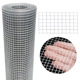 Hardware Cloth 8'' x 20' 1/4 in Galvanized Wire Mesh Roll (23 GA) Chicken Wire Fence Roll for Chicken Pen/coop Fences, Screen mesh, Rabbit/Snake Fences, Poultry enclosures, Handicraft Making, etc.