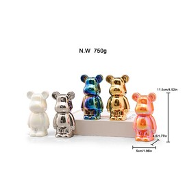 ELEGANTZ Teddy Bear Beautiful Ceramic Pieces Set of 5 - Modern Shelf Decorations – Centerpiece Table Decorations for Living Room, Coffee Table, Office – Elegant Home Decorations – Ornaments Home Decor