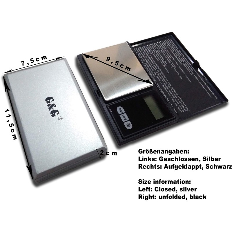 50g/0.005g MS + Calibration Weight Pocket Scales Precision Digital Scales