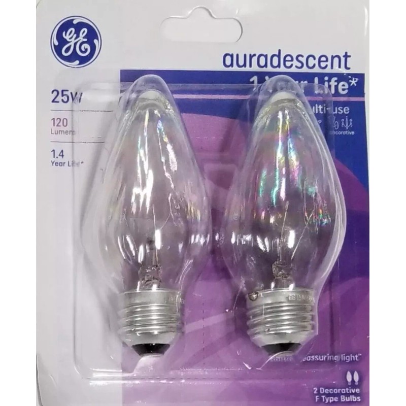 GE 75340 2 Count Flame Shape 25 Watt Auradescent Light