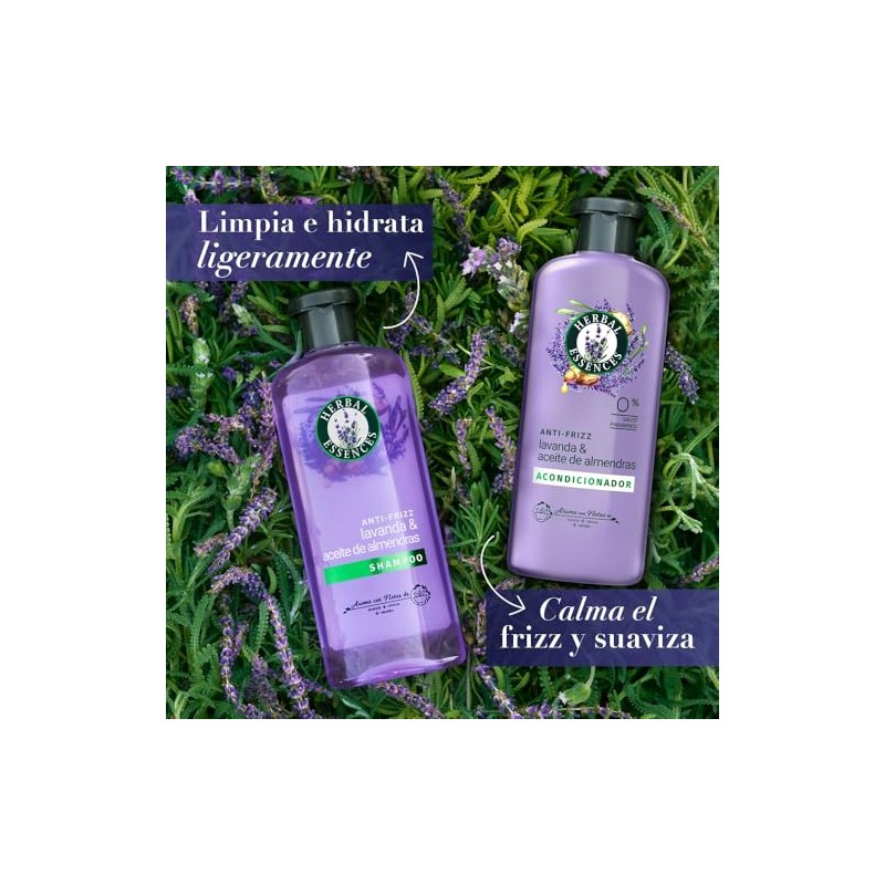 Herbal Essences Shampoo Antifrizz Lavanda & Aceite de Almendras 400
