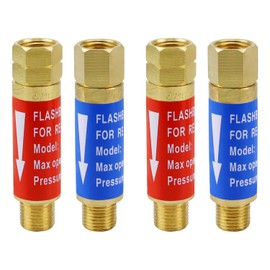 TIANLYLIN Oxygen Acetylene Flashback Arrestors Set 9/16-18 Threads for Regulator (2-Set/4pcs)