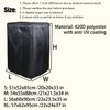 J&C Washer/Dryer Cover Black Dustproof Waterproof Portable Top-Loading Washing Machine