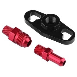 MACHSWON Fuel Rail Pressure Regulator Adapter to (Outlet) 1/8 NPT Female Fuel Line Adapter with Fittings, Fuel Pump Rail Adapter