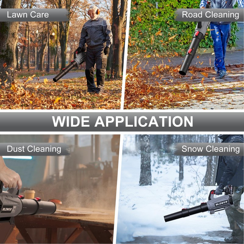 Leaf Blower Cordless - 630CFM/160MPH, 21V Powerful Electric Cordless Leaf