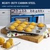 Country Living Nonstick Muffin Pan, Heavy Duty Carbon Steel with