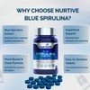 NURTIVE Blue Spirulina Tablets - 250mg per Serving, Phycocyanin Superfood