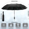 ZUOYOUZ Folding Travel Umbrella Windproof Strong,Upgrades 12 Ribs(3+2Ribs) Auto Open/Close
