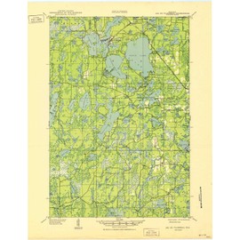 YellowMaps Lac Du Flambeau WI topo map, 1:48000 Scale, 15 X 15 Minute, Historical, 1951, 27.31 x 21.06 in - Paper