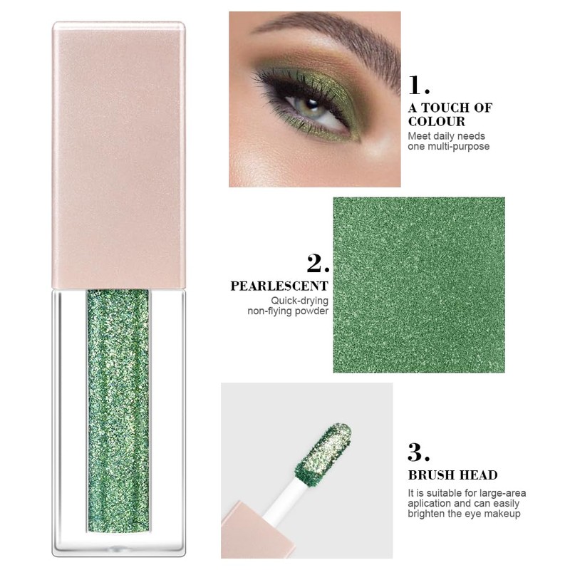 Diamond Shimmer Eyeshadow, Quick-Dry & Long Lasting Liquid Eye Shadow