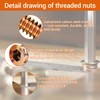 TXXATX Screw-in Nut Wood M4 x 10 mm Threaded Insert