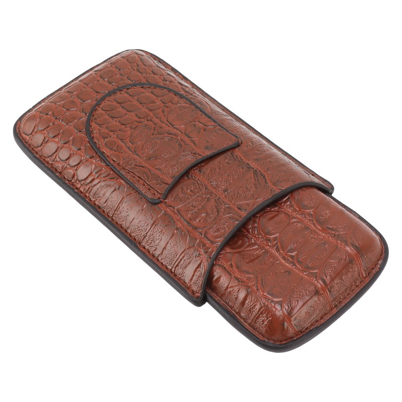 3 Finger Cigar Case Artificial Leather Soft Anti Fade Breathable