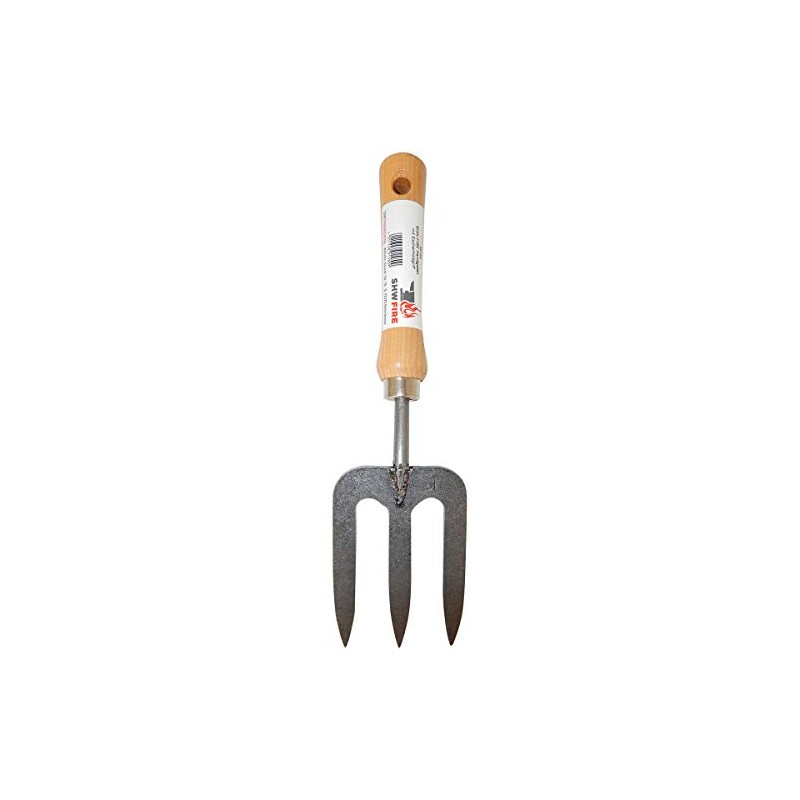 Hand Forged Hand Fork with Ash Wood Handle - Ideal