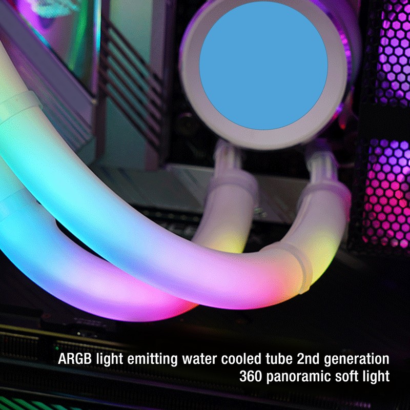 2pcs ARGB Liquid Cooling Tube Sleeve 5V 3pin Soft Silicone
