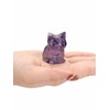 JSDDE Amethyst Crystal Cat Figurine for Cat Lovers Cute Gemstone