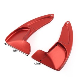 GZYF Steering Wheel Paddle Shift Extension, Red Steering Wheel Shifter Aluminum for Jeep Cherokee & High Altitude, Latitude & Plus, Limited, Trailhawk 2019-2021