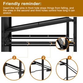 EasyPAG 5-Tier Rolling File Cart with Hanging File Folders, Mobile Desk File Organizer on Lockable Wheels, Wood & Mesh Paper Letter Sliding Trays for Office, Home, School, Black