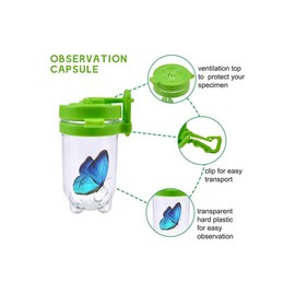 Elfzone Caterpillars for Butterflies Kit 7 Pieces,Insect Mesh Cage, Caterpillar Enclosure,Butterfly Habitat
