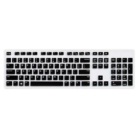 JuYuish Keyboard Cover Compatible With Dell Inspiron 27 7000 7700 7790, Inspiron 24 5000 5400 5490 All-in-One Desktop, KM636 Wireless & KB216 Wired Keyboard (Black)