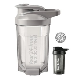 Botella para Proteina de Coctelera（500ml）,Vaso Proteina Shaker para de Suplemento Fitness y Deportes,Vaso para Proteina con Mezclador Sin BPA y Leak Proof（Gris）