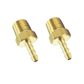 Metalwork 1/8" Barb to 1/4" Male NPT Adapter Brass Hose Barbed Connector Fitting 2pcs