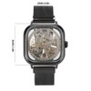 FORSINING Stainless Steel Strap Waterproof Hollow Automatic Mechanical Men WatchBlack