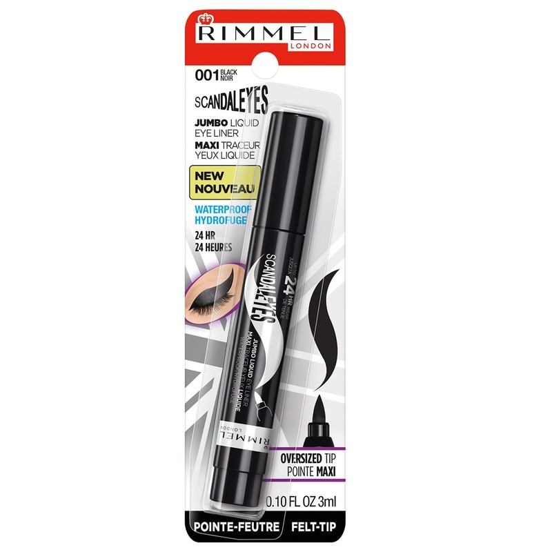 Rimmel Scandaleyes Jumbo Liquid Eye Liner, Black, 0.1 Fluid Ounce