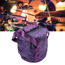 Music Bowl Bag,Singing Bowl Storage Bag Crystal Singing Bowl Carrying Case with 2 External Pocket Dual Zipper (10in Pure Purple)