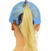 C.C Gorra de béisbol lisa para cola de caballo, moños,