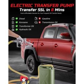 Faitio Diesel Fuel Transfer Pump 12V, 175W Electric Oil Extractor Pump, Fluid Transfer Pump for Diesel, Kerosene, Transformer Oil