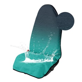 Car Seat Cover Towel, for Gym, Workout, Running, Swimming, Beach and Hiking, Universal Fit Non-Slip Waterproof Sweat Towel Bucket Seat Covers for Drivers Cars SUV Trucks (Black and Green)