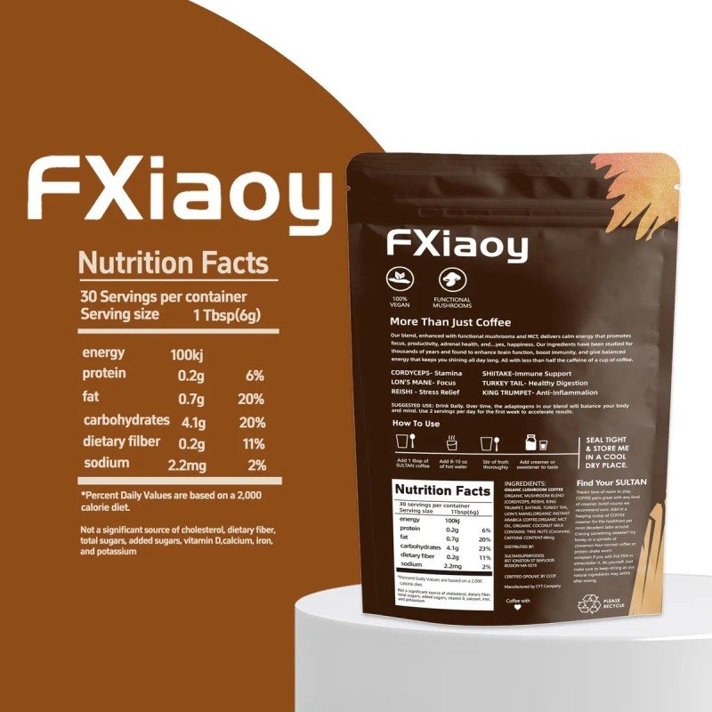 Fxiaoy Café De Hongos Con 6 Hongos Adaptogénicos 1 Unidad