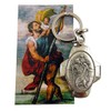 St Christopher Metal Keychain Travel Saint Key Ring with Holy
