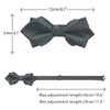 Elerevyo Men's Diamond Pointed Bowties Pre-tied Solid Bow Ties for