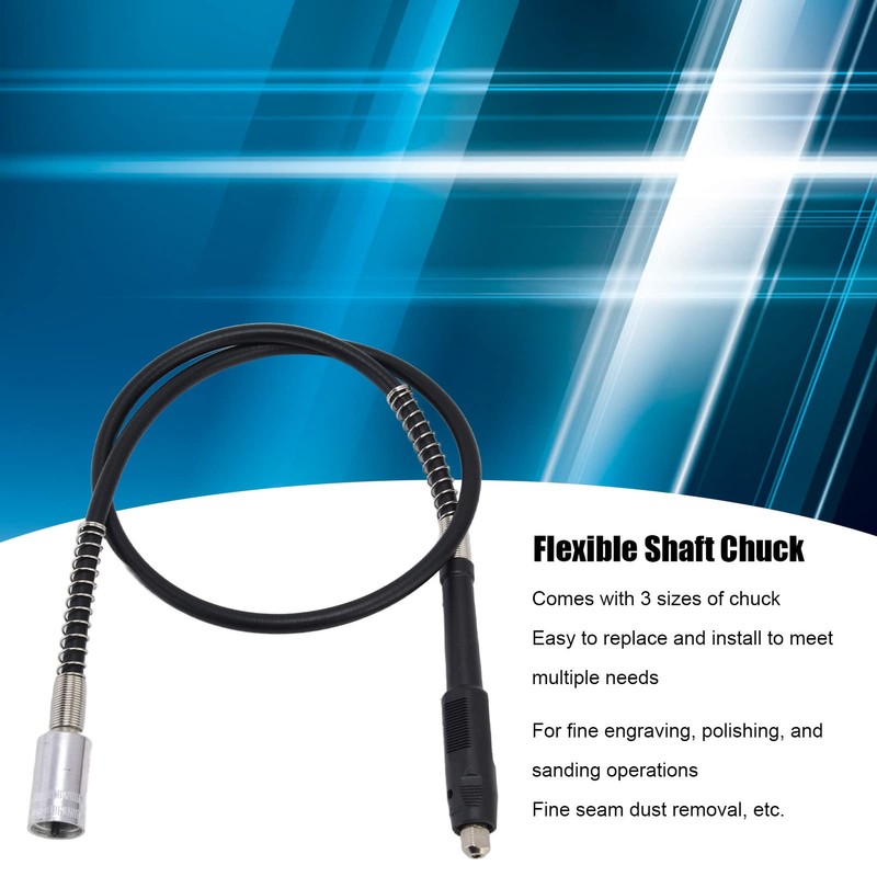 Flex Shaft Rotary Tool Attachment with Comfort Grip and Cable