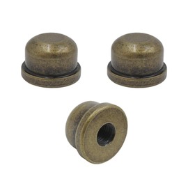 3pcs Bronzed Lamp Finials Caps,Solid Brass Finial for Lamp Shade Holder Harp,1/2 Inch Tall Lamp caps Tapped, 1/4-27 Decorative Knob Lamps Finials Accessories