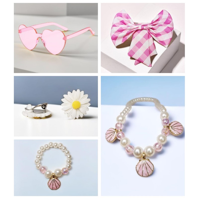 Coolproud Movie Dolls 2023 Margot Robbie Pink Dress Costume for